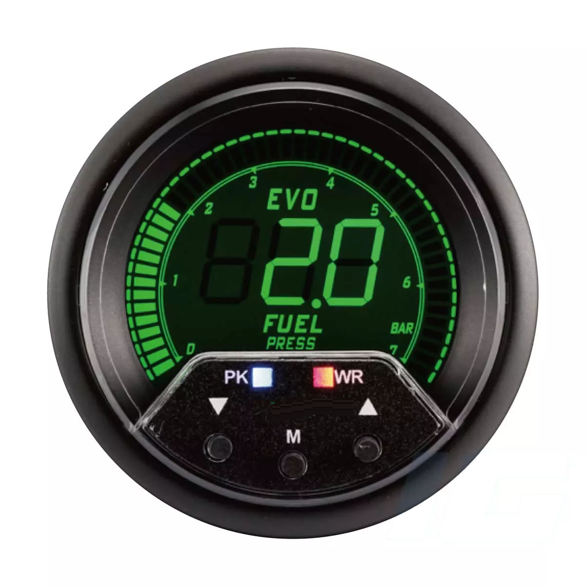 60mm LCD Performance Car Gauges - Fuel Pressure Gauge With Sensor and Warning and Peak For Your Sport Racing Car